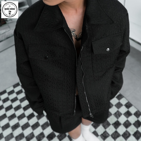 Crop Jacket Đen size M,L